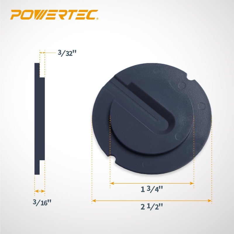 POWERTEC 71084 Zero Clearance Band Saw Table Insert for Jet Bandsaw Models, 2-1/2” Outer Dia. x 1-3/4” Inner Dia. – 5 Pack (Color May Vary) - Image 3